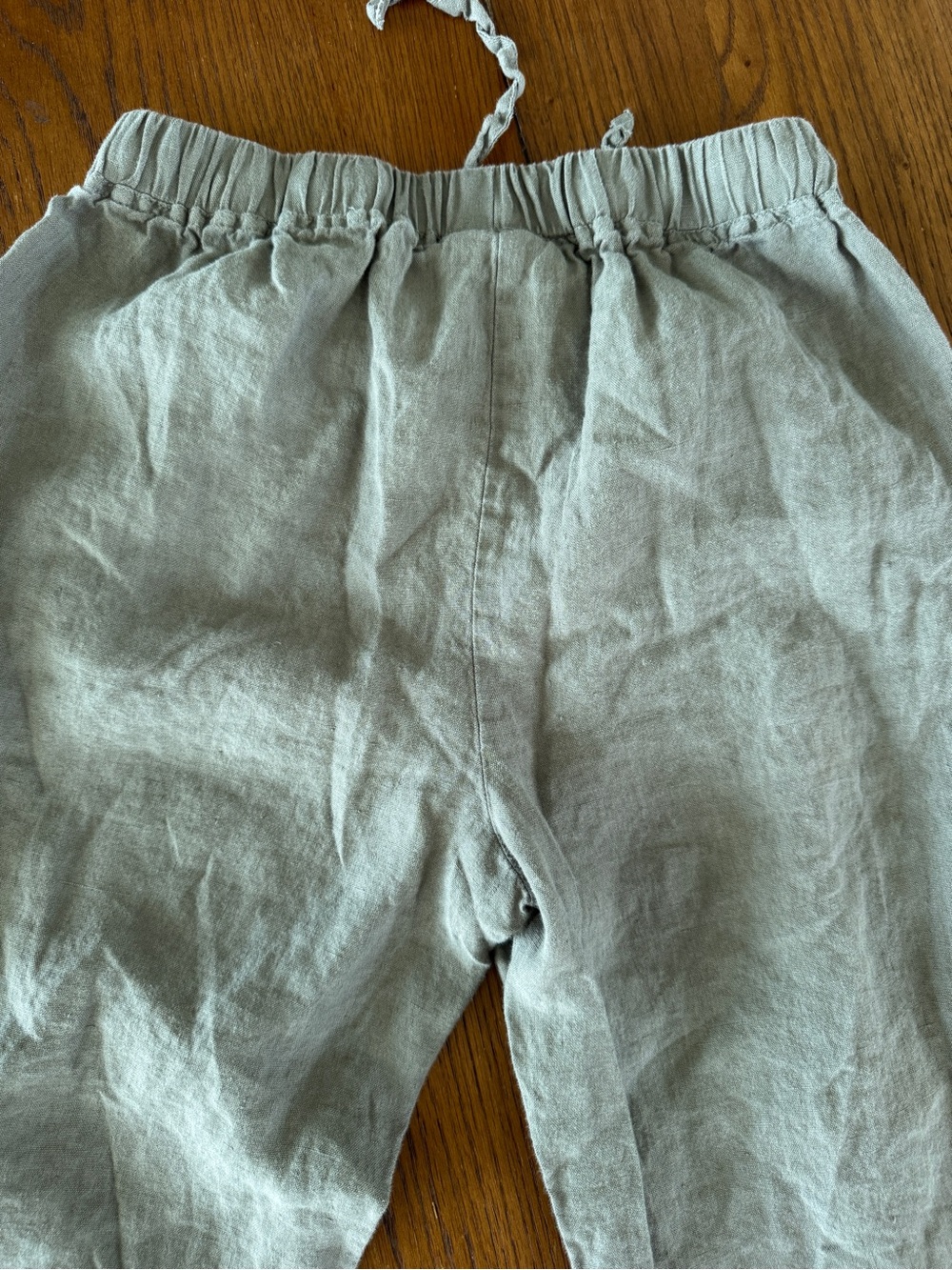 Linen olive green Pants - Picture 3 of 5